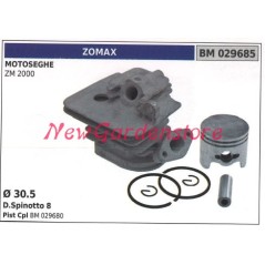 Piston cylinder ZOMAX piston rings ZM 2000 chainsaw engine 029685 | NewgardenParts.com