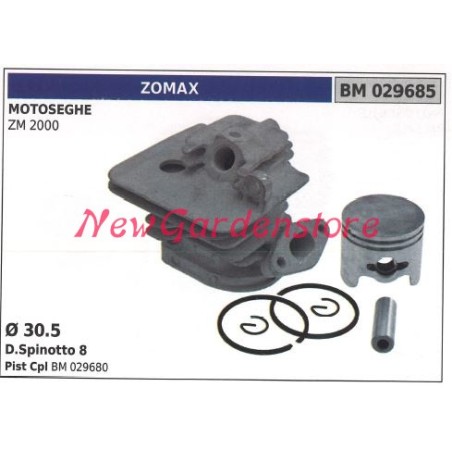 Cilindro pistone segmenti ZOMAX motore motosega ZM 2000 029685 | NewgardenParts.com