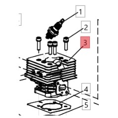 Blower cylinder models EBV260 CG0956 | NewgardenParts.com