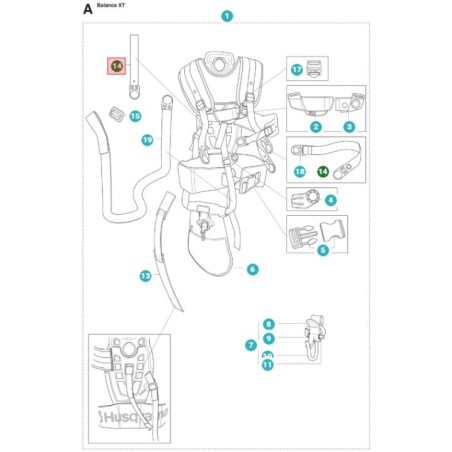 CINGHIA 503996107 ORIGINALE HUSQVARNA | NewgardenParts.com