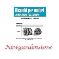 Alternatore 12207 LANDINI trattore motore 3 4 6 cilindri 14 volt 70 ampere | NewgardenParts.com