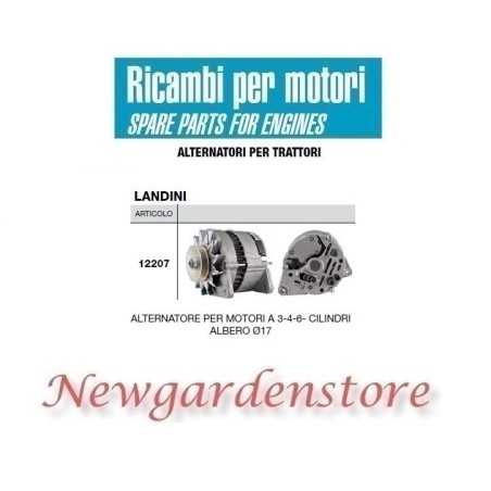 Alternador 12207 Motor tractor LANDINI 3 4 6 cilindros 14 voltios 70 amperios | NewgardenParts.com