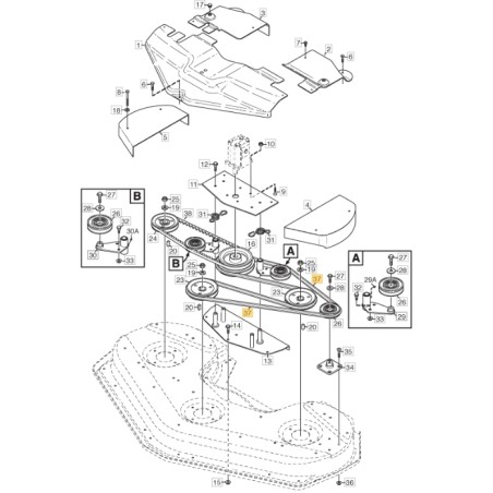 Cinghia bi-trapezoidale movimento lame ORIGINALE STIGA 9585-0177-01 | NewgardenParts.com