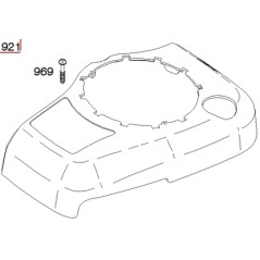 Capottina originale motore rasaerba tagliaerba BRIGGS & STRATTON 692699 | NewgardenParts.com