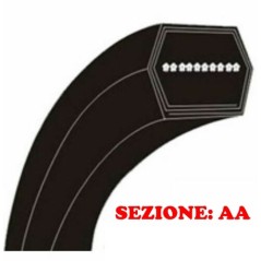 Courroie hexagonale section tracteur de pelouse AA80 fabriquée avec KEVLAR 610080