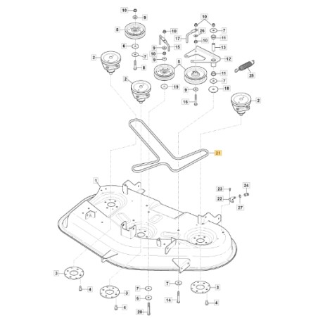 Cinghia in KEVLAR trattorino modelli ZT3107T ORIGINALE STIGA 1134-9214-01 | NewgardenParts.com