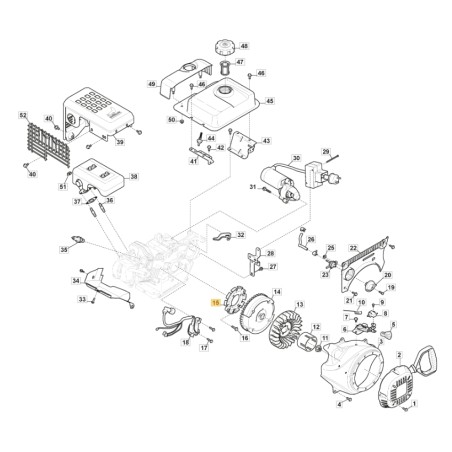 Alternatore carica bobina ORIGINALE STIGA per motore LC 170 FDS 118551329/0 | NewgardenParts.com