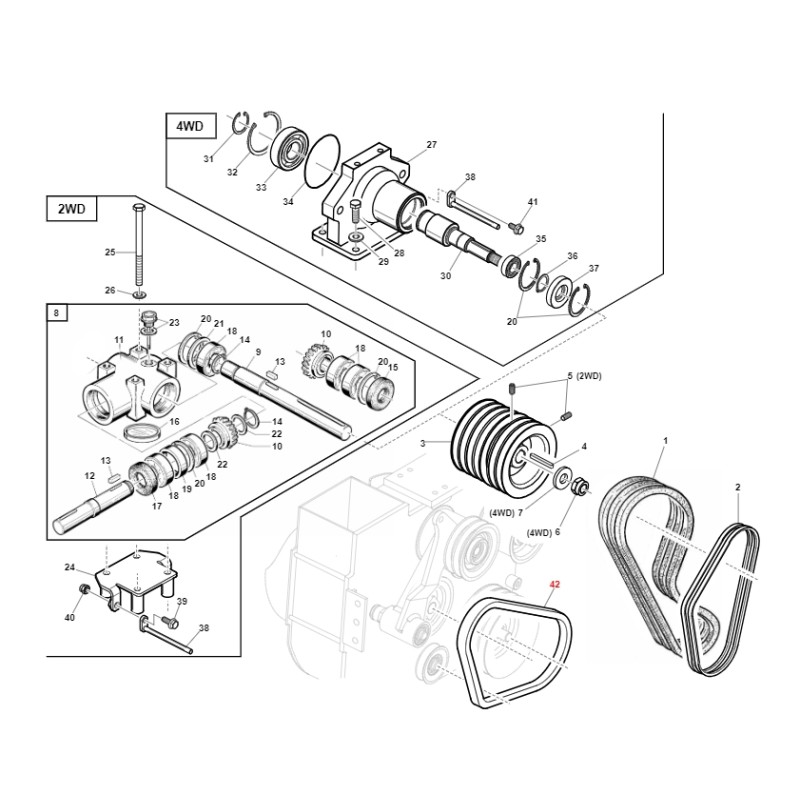 Cinghia trattorino rasaerba GATES XPA782 ORIGINALE GIANNI FERRARI 00111980062