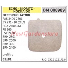 Prefiltro aria ECHO per decespugliatore PAS 2400 2601 ES 231 BP 24LN 008989 | NewgardenParts.com