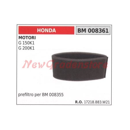 Prefiltro aria HONDA motori G 150K1 G 200K1 008361 | NewgardenParts.com