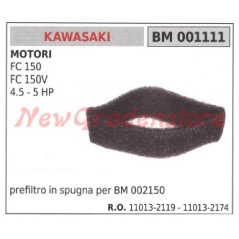 Prefiltro de aire de esponja Motor KAWASAKI FC 150 150V 4,5 5 CV 001111