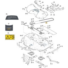 Cinghia trattorino tagliaerba modelli COMBI95Q ORIGINALE STIGA 1134-9187-02 | NewgardenParts.com