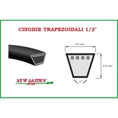 Cinghia trazione trattorino HUSQVARNA RIDER 111B 575225701 12,7 x 881 8-051