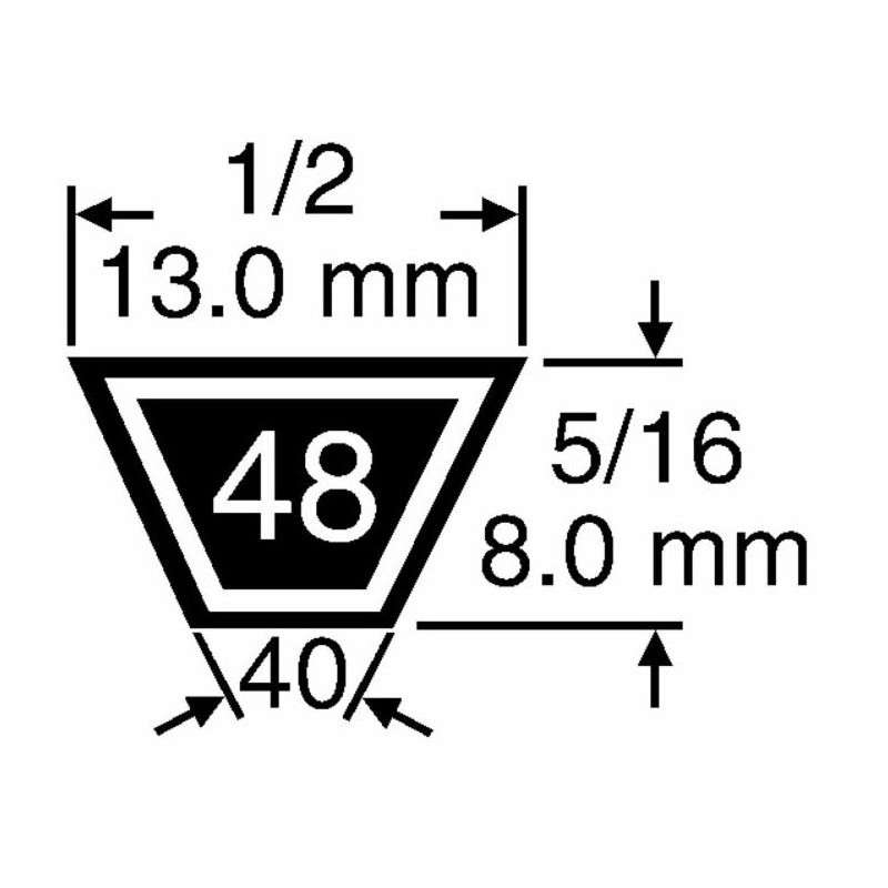 Courroie universelle pour tondeuses KEVLAR 4L190 FLAT MOTOR