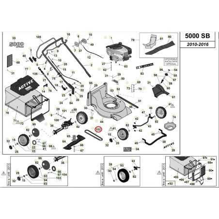 ORIGINAL ACTIVE Rasenmähermodelle 5000 sb 050323 | NewgardenParts.com