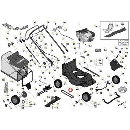 Riemen Z 30 ORIGINAL ACTIVE Rasenmähermodelle 5400 sb 050716 | NewgardenParts.com