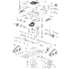 Cingolo ORIGINALE BLUEBIBRD trinciaerba radiocomandato FM 23-53 7011600000209 | NewgardenParts.com