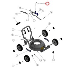 Clip leva altezza grande ORIGINALE GRIN rasaerba tagliaerba hm37 - hm46 PRT-0152 | NewgardenParts.com