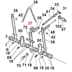 Clip per forcella modelli TURBO1 TURBO4 ORIGINALE GIANNI FERRARI 00.33.01.0021 | NewgardenParts.com