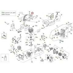 ORIGINAL ACTIVE brushcutter engine bonnet 4.5 - 6.5 t143 024197 | NewgardenParts.com