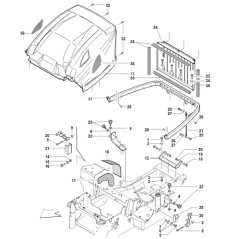 Cofano motore ORIGINALE GIANNI FERRARI trattorino TurboZ 440 01.30.40.0018 | NewgardenParts.com