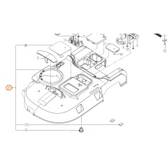 Cofano principale ORIGINALE WORX robot rasaerba WR143E | NewgardenParts.com