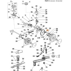 Collare destro tagliaerba modelli LUX47T ORIGINALE EMAK 8202070AR | NewgardenParts.com