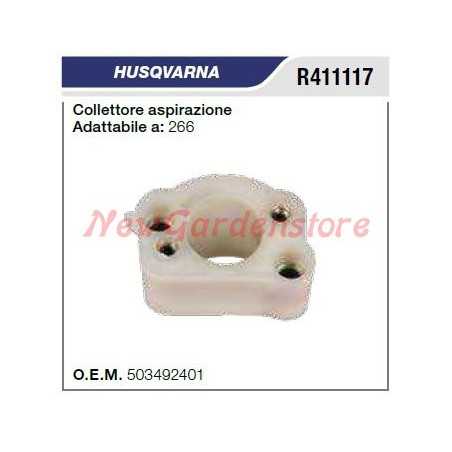 Intake manifold HUSQVARNA chainsaw 266 R411117 | NewgardenParts.com
