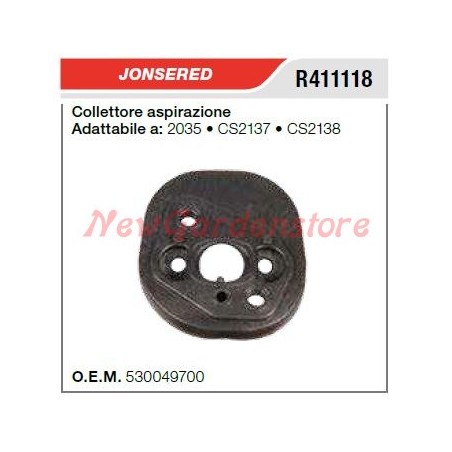 Collettore aspirazione JONSERED motosega 2035 CS2137 2138 R411118 | NewgardenParts.com