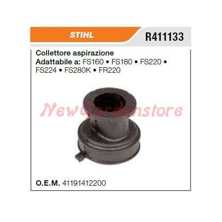 STIHL FS160 180 220 224 280K brushcutter intake manifold R411133 | NewgardenParts.com