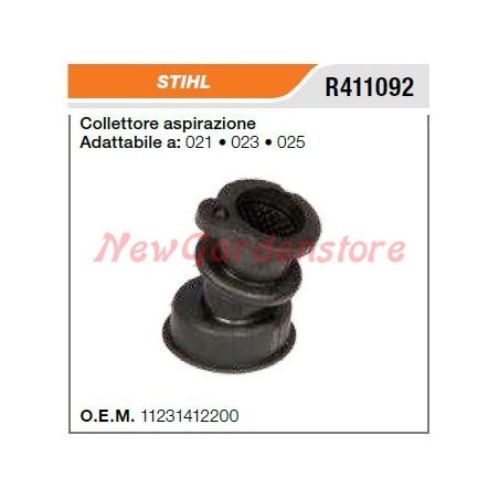 Collettore aspirazione STIHL motosega 021 023 025 R411092 | NewgardenParts.com