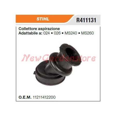 Collettore aspirazione STIHL motosega 024 026 MS240 MS260 R411131 | NewgardenParts.com