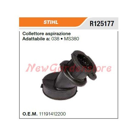 Collettore aspirazione STIHL motosega 038 MS380 R125177 | NewgardenParts.com