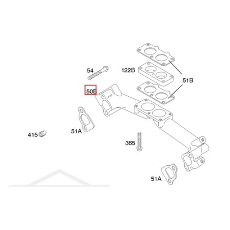 Collettore aspirazione trattorino tagliaerba ORIGINALE BRIGGS & STRATTON 690886 | NewgardenParts.com