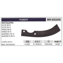 Cutter blade, right-hand for ELITE 60B motor cultivator PUBERT | NewgardenParts.com