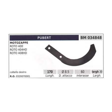 Cutter blade, right-hand for rotary cultivator ROTO 400 PUBERT | NewgardenParts.com