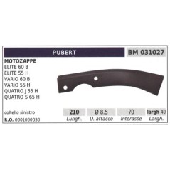 Coltello sinistro fresa per motozappa motocoltivatore ELITE 60B PUBERT | NewgardenParts.com