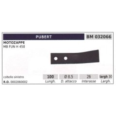 Cutter blade, left-hand for MB FUN H 450 PUBERT walking tractor | NewgardenParts.com