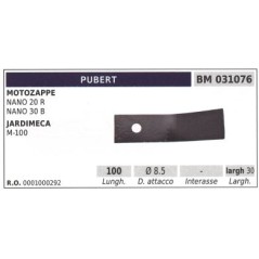 Cutter blade, left-hand for NANO 20 R walking tractor PUBERT | NewgardenParts.com