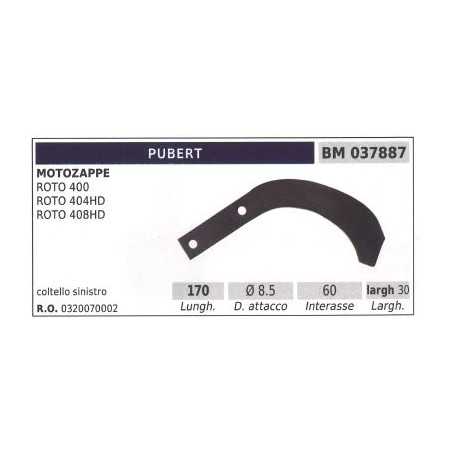 Cuchilla izquierda para escarificador ROTO 400 PUBERT | NewgardenParts.com