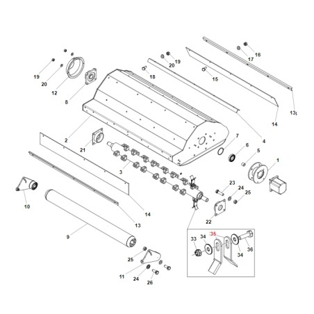 Coltello trincia Y modelli TURBO6 ORIGINALE GIANNI FERRARI 65.05.01.0068 | NewgardenParts.com