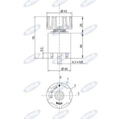 Commutatore luci 12V 4 posizioni per trattore agricolo | NewgardenParts.com