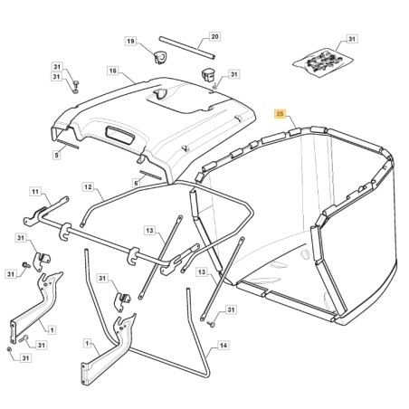 Confezione sacco ORIGINALE STIGA trattorino tagliaerba 1330m - 84mt 182105942/0 | NewgardenParts.com