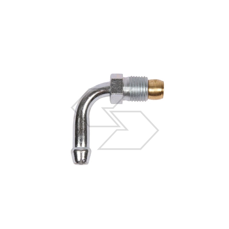 Conexión de combustible de acero para máquina agrícola 1/2X20 curvada 90°.