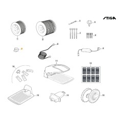 Quick connectors 5 pieces robot models G1200 ORIGINAL STIGA 1127-0004-01 | NewgardenParts.com