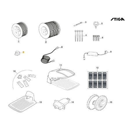 Connettori rapidi 5 pezzi robot modelli G1200 ORIGINALE STIGA 1127-0004-01 | NewgardenParts.com