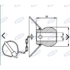 Cono guía para brazos inferiores tractores agrícolas categoría 3/2 01451 | NewgardenParts.com