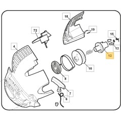 Cône de démarrage du ventilateur modèles ABL27 ABL27V ORIGINAL STIGA 118803061/0