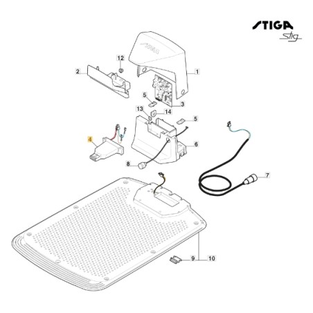 Contatti di ricarica robot tagliaerba modelli STIG300 ORIGINALE STIGA 381394805/3 | NewgardenParts.com