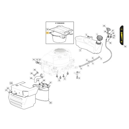 Convogliatore aria lungo ORIGINALE STIGA trattorino tagliaerba 1330m 325108044/1 | NewgardenParts.com